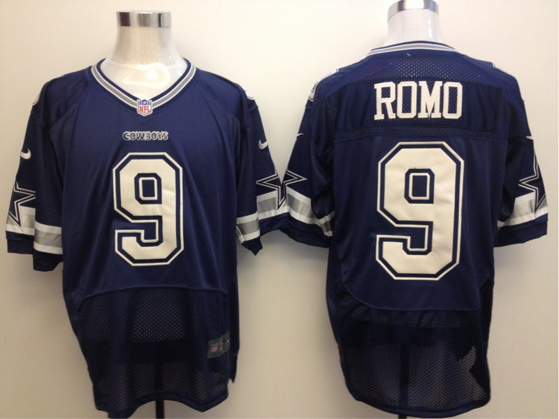 Dallas Cowboys 9 Romo Blue Nike Elite Jersey